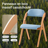 SoBuy FST92-BL Chaise Pliante Bois Rembourrée Ergonomique - Chaise de Cuisine et de Bureau Compacte pour Salle à Manger ou Salon, pour Petits Espaces, Bleu