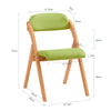 SoBuy FST92-GR Chaise Pliante Bois Rembourrée Ergonomique - Chaise de Cuisine et de Bureau Compacte pour Salle à Manger ou Salon, pour Petits Espaces, Vert