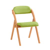 SoBuy FST92-GR Chaise Pliante Bois Rembourrée Ergonomique - Chaise de Cuisine et de Bureau Compacte pour Salle à Manger ou Salon, pour Petits Espaces, Vert