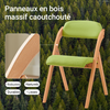 SoBuy FST92-GR Chaise Pliante Bois Rembourrée Ergonomique - Chaise de Cuisine et de Bureau Compacte pour Salle à Manger ou Salon, pour Petits Espaces, Vert