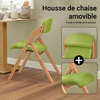 SoBuy FST92-GR Chaise Pliante Bois Rembourrée Ergonomique - Chaise de Cuisine et de Bureau Compacte pour Salle à Manger ou Salon, pour Petits Espaces, Vert