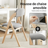 SoBuy FST92-N Chaise Pliante Bois Rembourrée Ergonomique - Chaise de Cuisine et de Bureau Compacte pour Salle à Manger ou Salon, pour Petits Espaces, Gris Clair