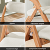 SoBuy FST92-Wx2 Chaise Salle à Manger Lot de 2 Pliante Bois Rembourrée Ergonomique - Chaise de Cuisine et de Bureau Compacte pour Salle à Manger ou Salon, pour Petits Espaces Blanc