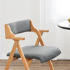 SoBuy FST98-HG Chaise Salle à Manger Pliante en Bois avec Coussin – Chaises de Cuisine et Chaise de Salon Pliable Confortable, Chaises Bois pour Bureau ou Jardin, Gain de Place, Gris