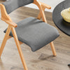 SoBuy FST98-HG Chaise Salle à Manger Pliante en Bois avec Coussin – Chaises de Cuisine et Chaise de Salon Pliable Confortable, Chaises Bois pour Bureau ou Jardin, Gain de Place, Gris