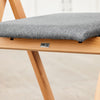 SoBuy FST98-HG Chaise Salle à Manger Pliante en Bois avec Coussin – Chaises de Cuisine et Chaise de Salon Pliable Confortable, Chaises Bois pour Bureau ou Jardin, Gain de Place, Gris