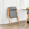 SoBuy FST98-HG Chaise Salle à Manger Pliante en Bois avec Coussin – Chaises de Cuisine et Chaise de Salon Pliable Confortable, Chaises Bois pour Bureau ou Jardin, Gain de Place, Gris
