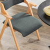 SoBuy FST98-SG Chaise Salle à Manger Pliante en Bois avec Coussin – Chaises de Cuisine et Chaise de Salon Pliable Confortable, Chaises Bois pour Bureau ou Jardin, Gain de Place, Gris foncé