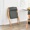 SoBuy FST98-SG Chaise Salle à Manger Pliante en Bois avec Coussin – Chaises de Cuisine et Chaise de Salon Pliable Confortable, Chaises Bois pour Bureau ou Jardin, Gain de Place, Gris foncé
