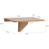 SoBuy FWT03-PF Table Murale Pliante, Table de Cuisine Extensible, Bureau Compact, Design Gain de Place, Idéale pour Petits Espaces, Cuisine, Bureau, Salle à Manger, 60x40cm Vintage