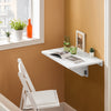 SoBuy FWT03-W Table Murale Pliante, Table de Cuisine Extensible, Bureau Compact, Design Gain de Place, Idéale pour Petits Espaces, Cuisine, Bureau, Salle à Manger, 60x40cm Blanc