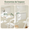SoBuy FWT03-W Table Murale Pliante, Table de Cuisine Extensible, Bureau Compact, Design Gain de Place, Idéale pour Petits Espaces, Cuisine, Bureau, Salle à Manger, 60x40cm Blanc