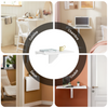 SoBuy FWT03-W Table Murale Pliante, Table de Cuisine Extensible, Bureau Compact, Design Gain de Place, Idéale pour Petits Espaces, Cuisine, Bureau, Salle à Manger, 60x40cm Blanc