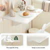 SoBuy FWT03-W Table Murale Pliante, Table de Cuisine Extensible, Bureau Compact, Design Gain de Place, Idéale pour Petits Espaces, Cuisine, Bureau, Salle à Manger, 60x40cm Blanc