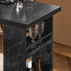 SoBuy FWT100-SCH Table de Bar Design Table Bistrot avec 3 Étagères Table Haute de Cuisine Effet Marbre