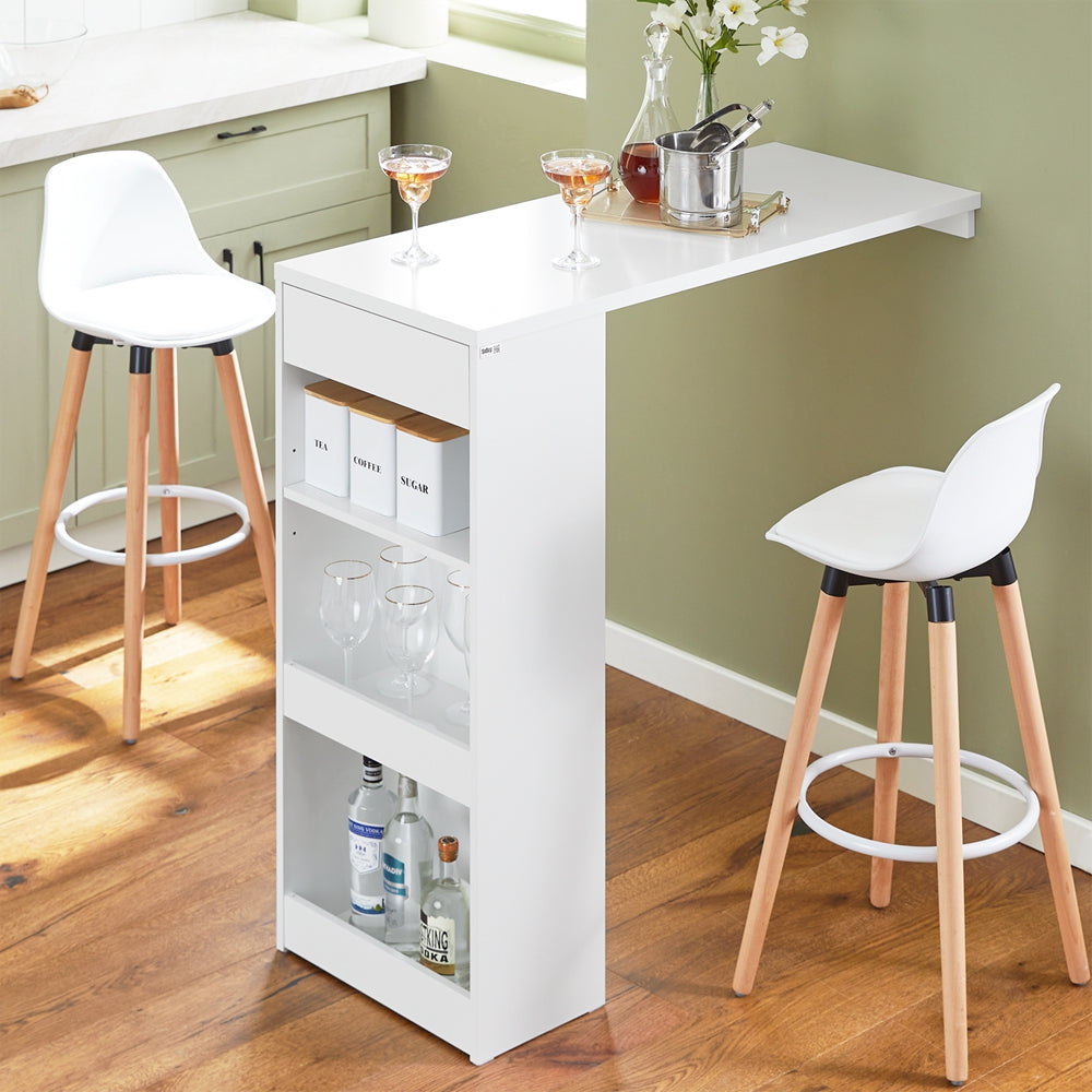 SoBuy FWT101W Table de Bar Murale, Table Haute de Bar, Table de Cuisi