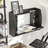 SoBuy FWT18-Sch Table Murale Bureau avec Étagère intégrée Armoire de Rangement Murale
