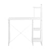 SoBuy FWT29-W Bureau informatique Secrétaire Table avec 3 étagères cadre métal -Blanc