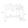 SoBuy FWT31-W Table Bureau d'Angle Bureau informatique Secrétaire avec Tiroir