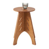SoBuy HFBT01-K-BR Table d'appoint Ronde en Bois Table Basse Ronde Table de Nuit Table de Chevet Bouts de Canapé Marron en Tenons et Mortaises