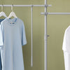 SoBuy KLS03-HG Portant à vêtements télescopique solide - Penderie ouverte réglable avec tringles, Porte manteau pour chambre/dressing, Gris