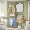 SoBuy KLS03-HG Portant à vêtements télescopique solide - Penderie ouverte réglable avec tringles, Porte manteau pour chambre/dressing, Gris