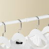 SoBuy KLS03-II-W Portant à vêtements télescopique solide - Penderie ouverte réglable avec tringles, Porte manteau pour chambre/dressing, Blanc