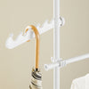 SoBuy KLS03-II-W Portant à vêtements télescopique solide - Penderie ouverte réglable avec tringles, Porte manteau pour chambre/dressing, Blanc
