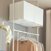 SoBuy KLS07-W Télescopique Porte-vêtements Système de Penderie Blanc