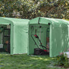SoBuy KLS11-GR Abri de Jardin, Cabane de Jardin Exterieur Imperméable, abri Moto avec des Crochets, Garage pour Vélo et Outils, Abri Vélo, Rangement et Stockage, Vert, 120x176x163 cm