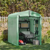 SoBuy KLS11-GR Abri de Jardin, Cabane de Jardin Exterieur Imperméable, abri Moto avec des Crochets, Garage pour Vélo et Outils, Abri Vélo, Rangement et Stockage, Vert, 120x176x163 cm