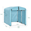 SoBuy KLS11-L-BL Abri de Jardin, Cabane de Jardin Exterieur Imperméable, abri Moto avec des Crochets, Garage pour Vélo et Outils, Abri Vélo, Rangement et Stockage, Bleu Clair, 159x219x165 cm