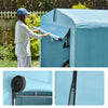 SoBuy KLS11-L-BL Abri de Jardin, Cabane de Jardin Exterieur Imperméable, abri Moto avec des Crochets, Garage pour Vélo et Outils, Abri Vélo, Rangement et Stockage, Bleu Clair, 159x219x165 cm