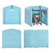 SoBuy KLS11-L-BL Abri de Jardin, Cabane de Jardin Exterieur Imperméable, abri Moto avec des Crochets, Garage pour Vélo et Outils, Abri Vélo, Rangement et Stockage, Bleu Clair, 159x219x165 cm