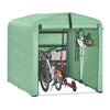 SoBuy KLS11-L-GR Abri de Jardin, Cabane de Jardin Exterieur Imperméable, abri Moto avec des Crochets, Garage pour Vélo et Outils, Abri Vélo, Rangement et Stockage, Vert, 159x219x165 cm