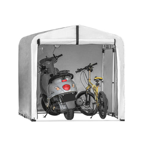 SoBuy KLS11-L Abri de Jardin Tente de Stockage Multifonctionnel Abri de Vélo Garage pour Vélo Tentes de vélo Extérieur en Couleur d’Argent