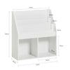 SoBuy KMB01-W Bibliothèque Enfant Rangement Jouet Enfant avec 3 Étagères et 2 Compartiments Ouverts Meuble Rangement Jouet Étagère Bibliothèque Porte-revues Blanc 73x30x80 cm
