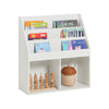 SoBuy KMB01-W Bibliothèque Enfant Rangement Jouet Enfant avec 3 Étagères et 2 Compartiments Ouverts Meuble Rangement Jouet Étagère Bibliothèque Porte-revues Blanc 73x30x80 cm