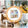 SoBuy KMB01-W Bibliothèque Enfant Rangement Jouet Enfant avec 3 Étagères et 2 Compartiments Ouverts Meuble Rangement Jouet Étagère Bibliothèque Porte-revues Blanc 73x30x80 cm
