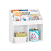 SoBuy KMB01-II-W Bibliothèque Enfant Rangement Jouet Enfant avec 3 Étagères et 2 Compartiments Ouverts Meuble Rangement Jouet Étagère Bibliothèque Porte-revues Blanc 68x30x68 cm
