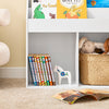 SoBuy KMB01-II-W Bibliothèque Enfant Rangement Jouet Enfant avec 3 Étagères et 2 Compartiments Ouverts Meuble Rangement Jouet Étagère Bibliothèque Porte-revues Blanc 68x30x68 cm