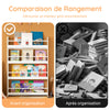 SoBuy KMB08-W Bibliotheque Enfant Étagère Livre Enfant 4 Niveaux Meuble Rangement Jouet Bibliothèque Meuble de Rangement Etagere Chambre Blanc 80x12x118cm