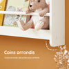 SoBuy KMB08-W Bibliotheque Enfant Étagère Livre Enfant 4 Niveaux Meuble Rangement Jouet Bibliothèque Meuble de Rangement Etagere Chambre Blanc 80x12x118cm