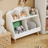 SoBuy KMB100-W Bibliothèque Enfant, Étagère à Livres, Étagère de Rangement pour Livres et Jouets, Meuble Rangement sur Pieds pour Chambre d’Enfant, 5 Compartiments Ouverts, 82 x 35 x 76 cm