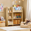 SoBuy KMB101-N Étagère de Rangement pour Enfants, Meuble Rangement pour Livres et Jouets, Bibliothèque Organisateur pour Chambre d'Enfants, Salle de Jeux, Salon, 91x30x100 cm
