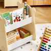 SoBuy KMB103-WN Étagère à Livres pour Enfant, Étagère à Jouets, Bibliothèque à roulettes pour Chambre d'enfant et Salle de Jeux