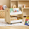 SoBuy KMB103-WN Étagère à Livres pour Enfant, Étagère à Jouets, Bibliothèque à roulettes pour Chambre d'enfant et Salle de Jeux