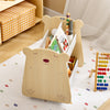 SoBuy KMB103-WN Étagère à Livres pour Enfant, Étagère à Jouets, Bibliothèque à roulettes pour Chambre d'enfant et Salle de Jeux