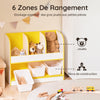 SoBuy KMB107-G Meuble Rangement Enfant pour Jouets et Livres, Organisateur de Jouets, Étagère à Livres pour Chambre d'enfant