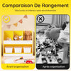 SoBuy KMB107-G Meuble Rangement Enfant pour Jouets et Livres, Organisateur de Jouets, Étagère à Livres pour Chambre d'enfant